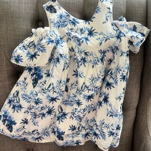 Janie and Jack dress blue and white